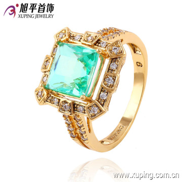 Spätester Art und Weise Gold-Plated Diamant CZ Schmuck Fingerring in Nickel frei für Frauen -13540